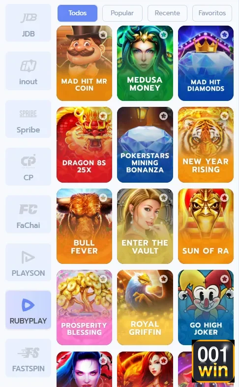 Serviços VIP do cassino 001win para jogos emocionantes e exclusivos.